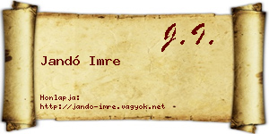 Jandó Imre névjegykártya