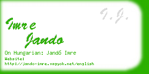 imre jando business card
